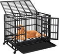 Heavy Duty Indestructible Dog Crate 48/38 in Double Doors - Extra