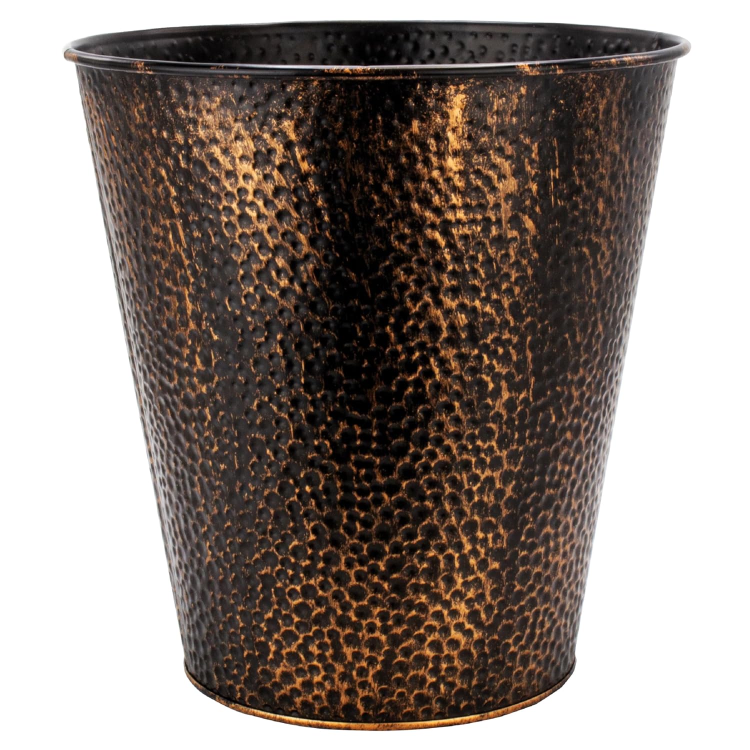 Decorative Metallic Bronze Waste Basket - Stylish and Functional