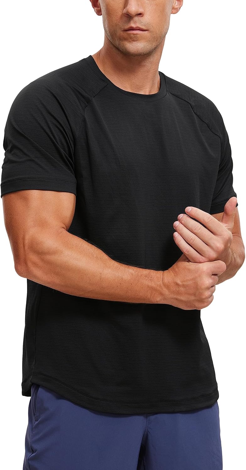 CRZ YOGA Men's Moisture-Wicking Gym Shirt