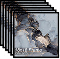 18x18 Frame Set of 6 Black Picture Frames - Lightweight Display Pack