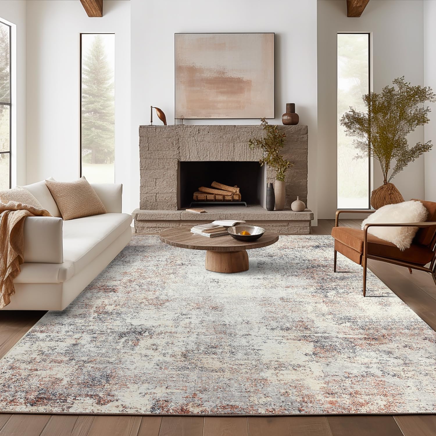 jinchan Area Rug 6x9 Washable Modern Rug for Living Room