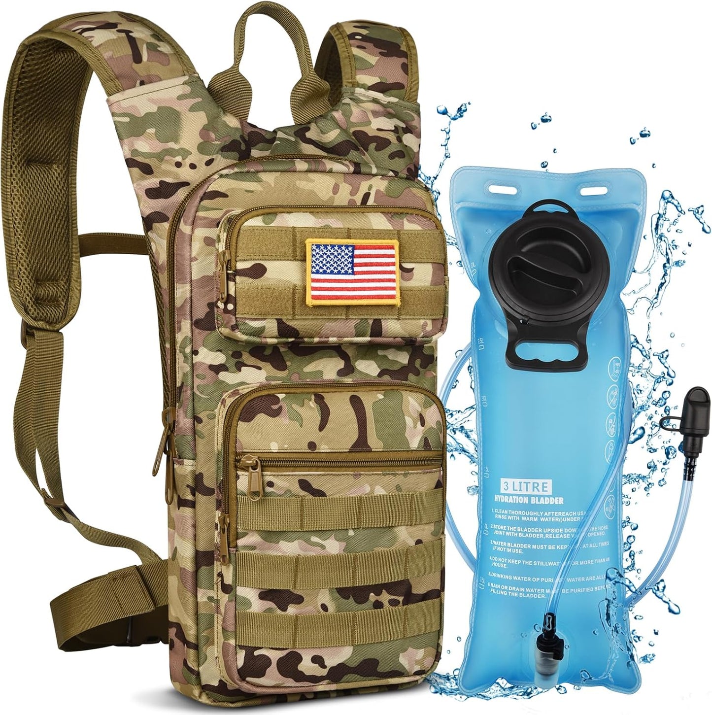 NOOLA Tactical Hydration Backpack - Stay Hydrated On-the-Go!