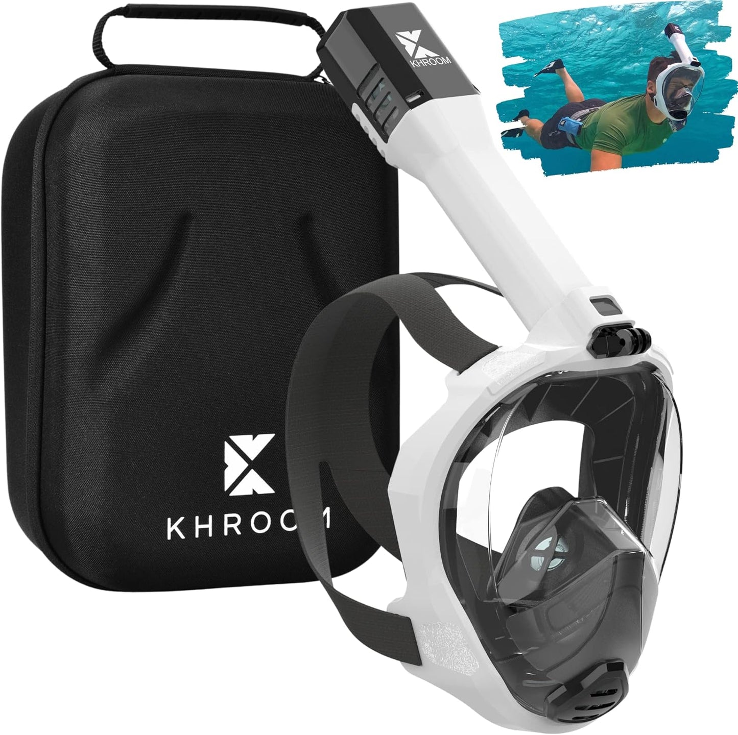 Khroom Full Face Snorkel Mask for Adults with Unique Valve System