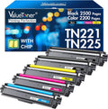 Valuetoner Compatible TN221 TN225 Toner Cartridges 5-Pack - Value