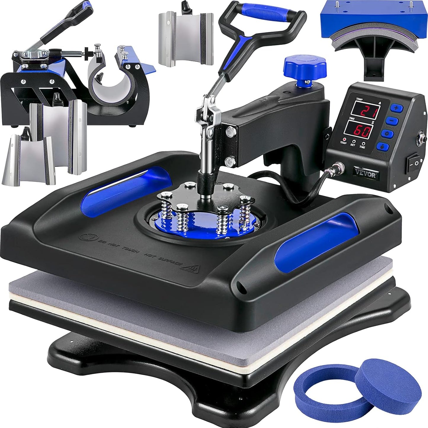 VEVOR 8 in 1 Heat Press Machine - Professional 360 Swing, Digital Transfer Sublimation