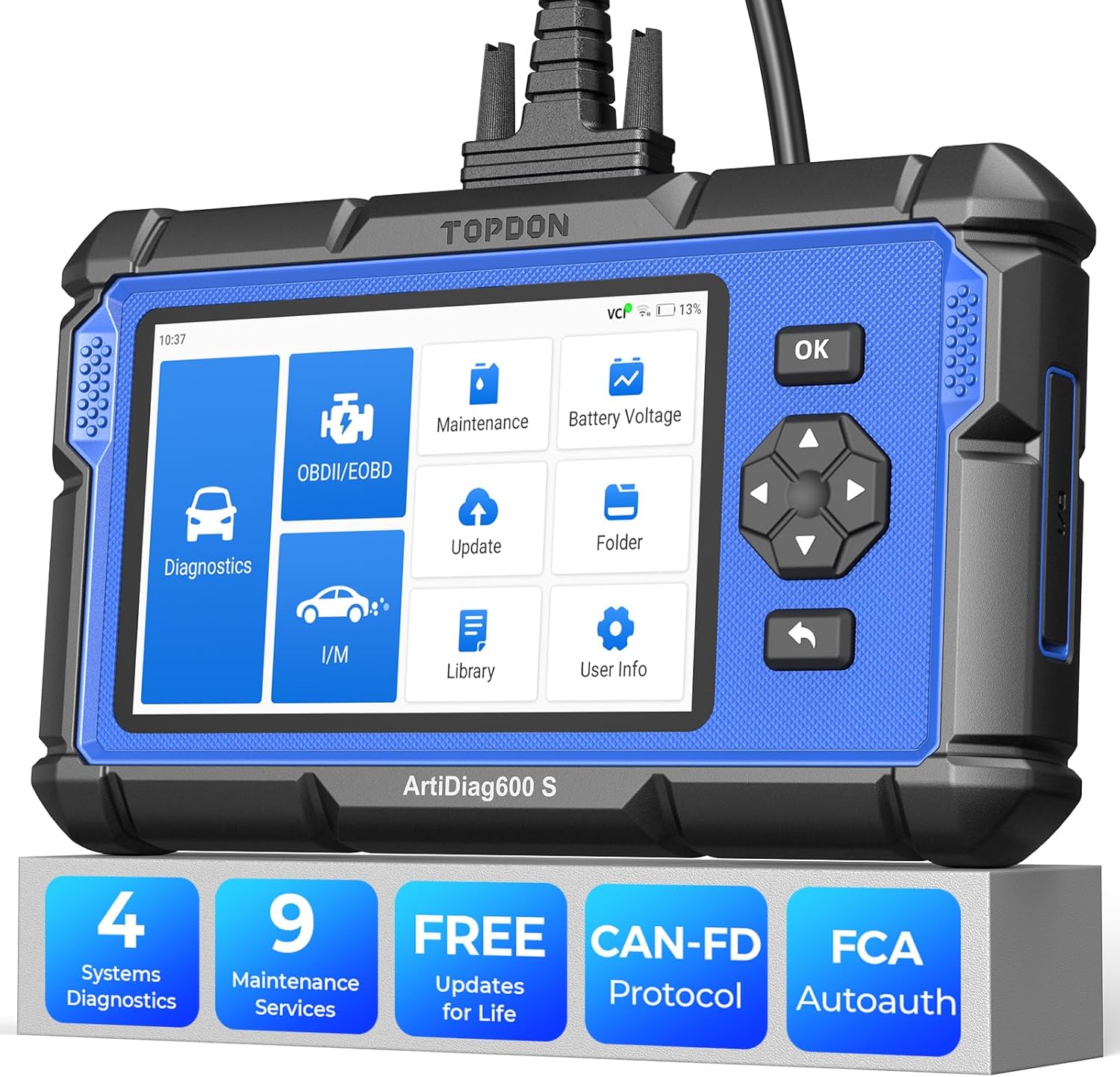 TOPDON AD600S OBD2 Scanner: Advanced Diagnostic Tool for Cars