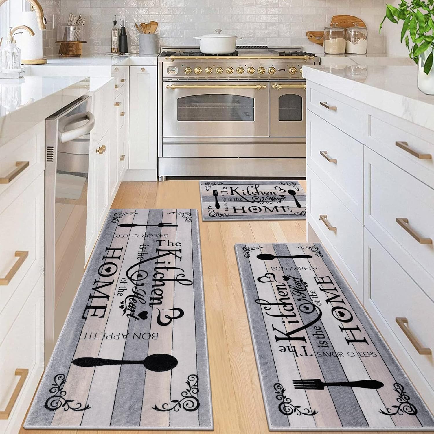 Vaukki Boho Kitchen Rug Sets 3 Pieces for Stylish Floors