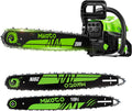 58CC Gas chainsaw 20in & 18in - Powerful 3.6 HP Cutting