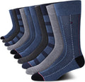 Tommy Hilfiger Mens Dress Socks 10-Pack - Comfortable Everyday Crew on