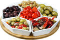 Elama Signature 7 Piece Ceramic Stoneware Condiment Server Set