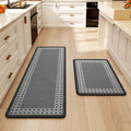 Kitchen Mats for Floor, Non Slip Braided Runner Rug in Grey