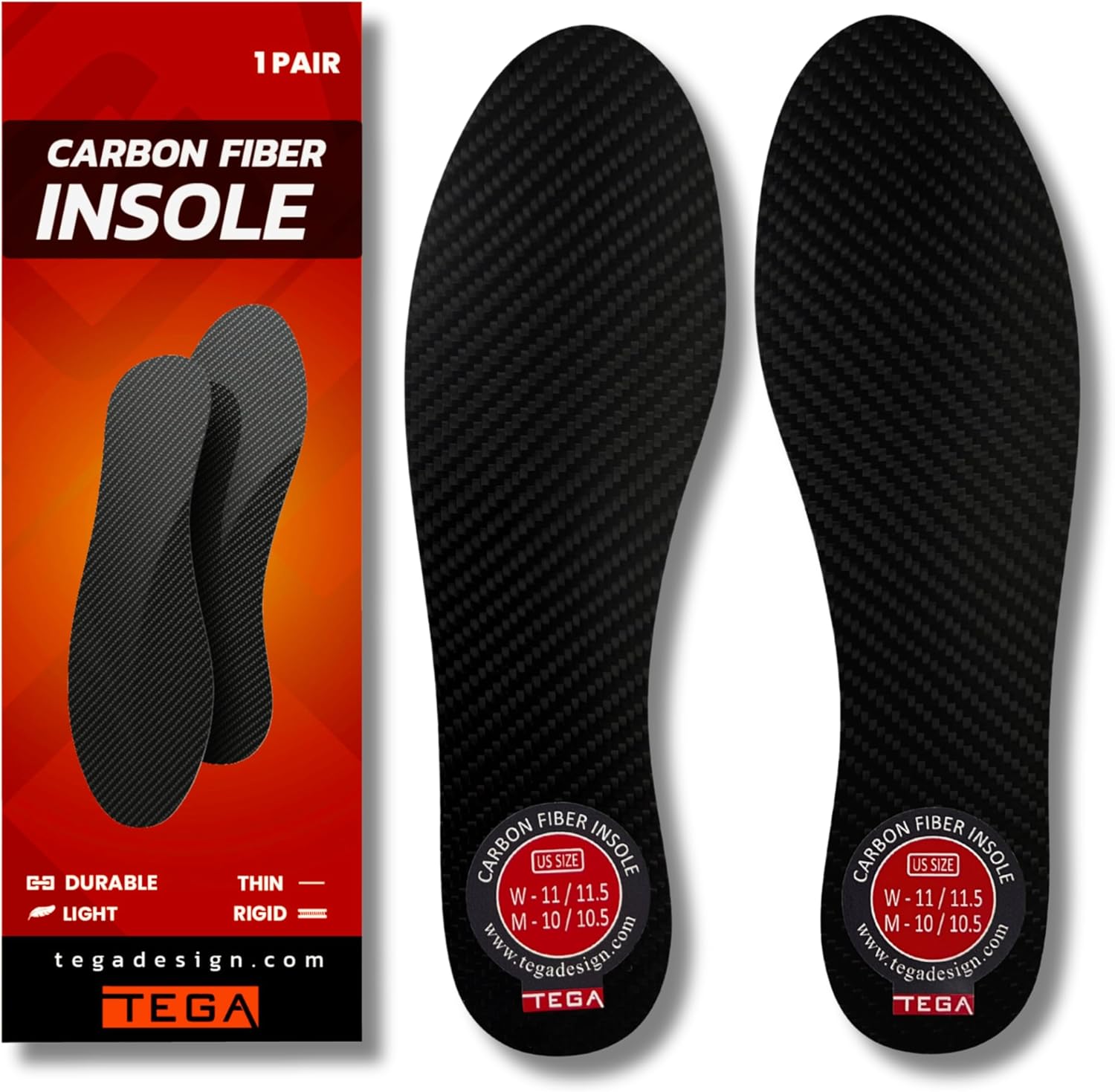 TEGA Carbon Fiber Insole for Turf Toe and Foot Fractures