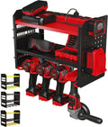 Power Tool Organizer Wall Mount (Red) - 3-Tier Heavy-Duty Rack
