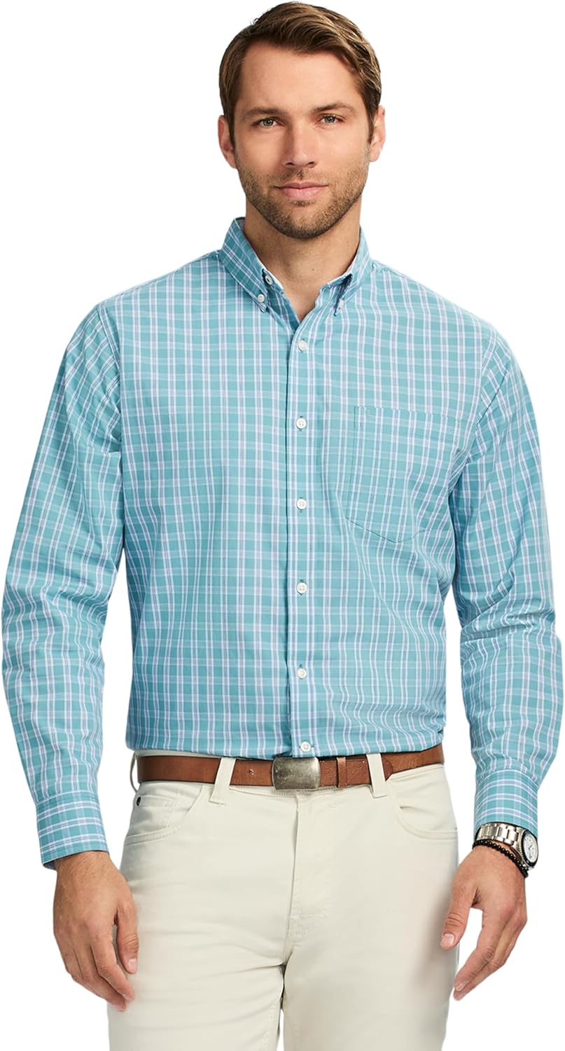 Izod Mens Performance Comfort Long Sleeve Shirt for All Occasions