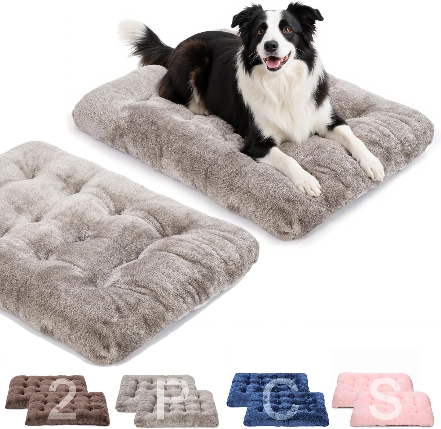 POMIU 2-Pack Washable Dog Bed for Comfort and Support