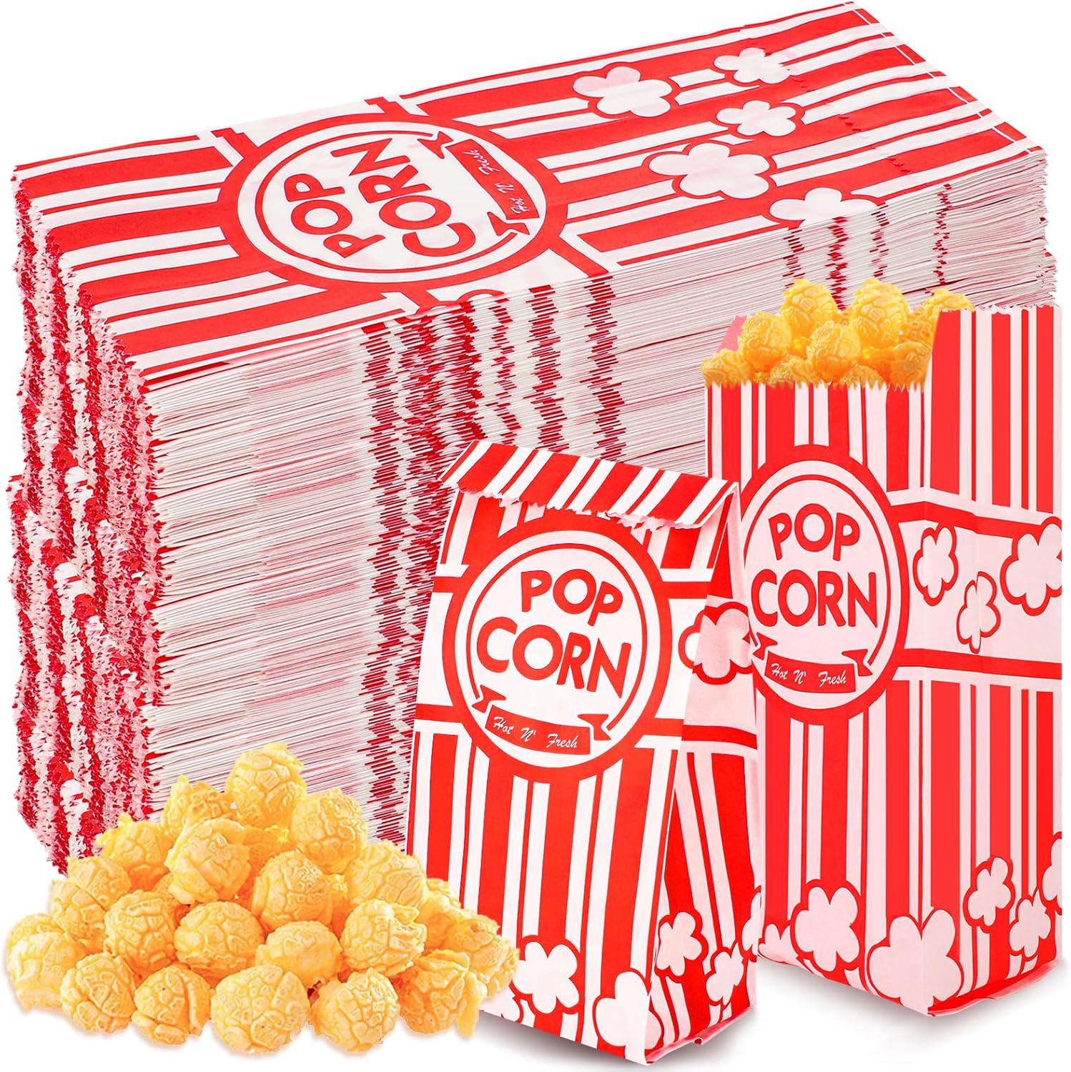 600 Pcs Popcorn Bags for Movie Nights and Parties Supplies