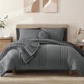 Monbix California King Size Comforter Set - 7 Piece Cal King Bedding