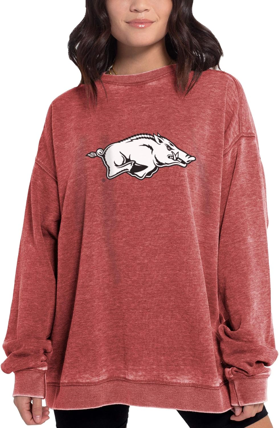 Chicka-d Women's Campus Crew: Stylish Burnout Fleece Pullover