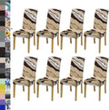 Dining Chair Cover Set of 8 - Stretch Parsons Slipcovers for Dining