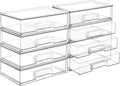 Vtopmart 12.1in Clear Stackable Storage Drawers - Compact Vanity