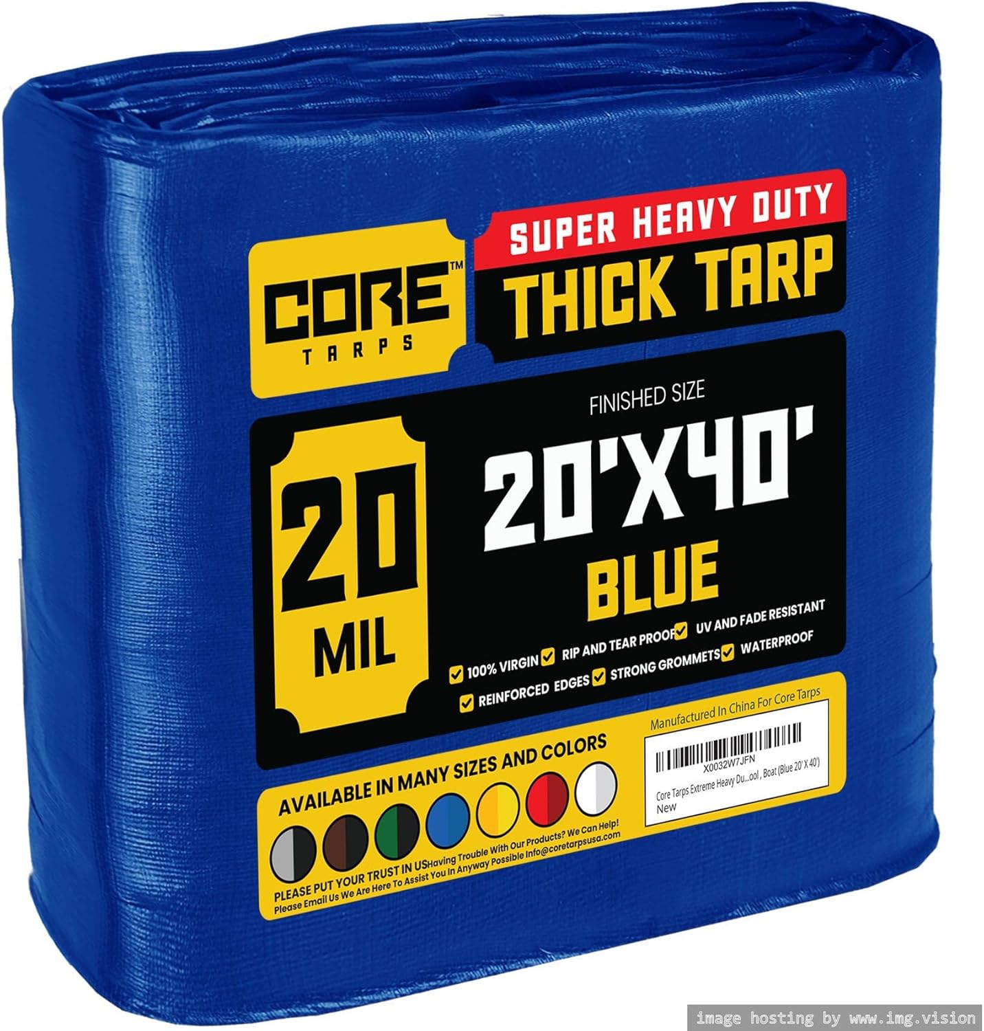 Core Tarps Extreme Heavy Duty 20 Mil Tarp Cover for All Needs