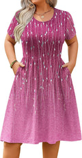 IN'VOLAND Womens Plus Size Summer Dress with Pockets and Style
