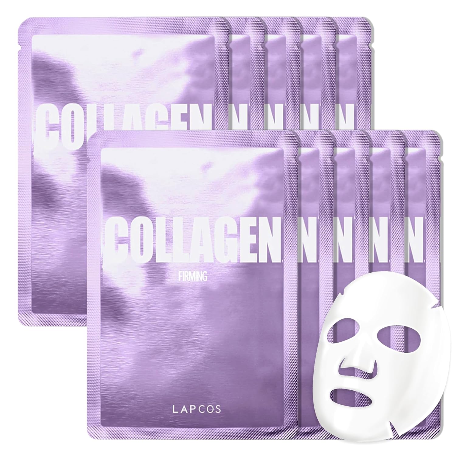 LAPCOS Collagen Sheet Mask for Firming and Hydrating Skin