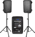 Knox Gear Dual Speaker and Mixer Set - Portable 300W PA System