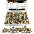 Rivet Nut Tool Kit 830pcs SAE/Metric Assortment - Flat Head Inserts
