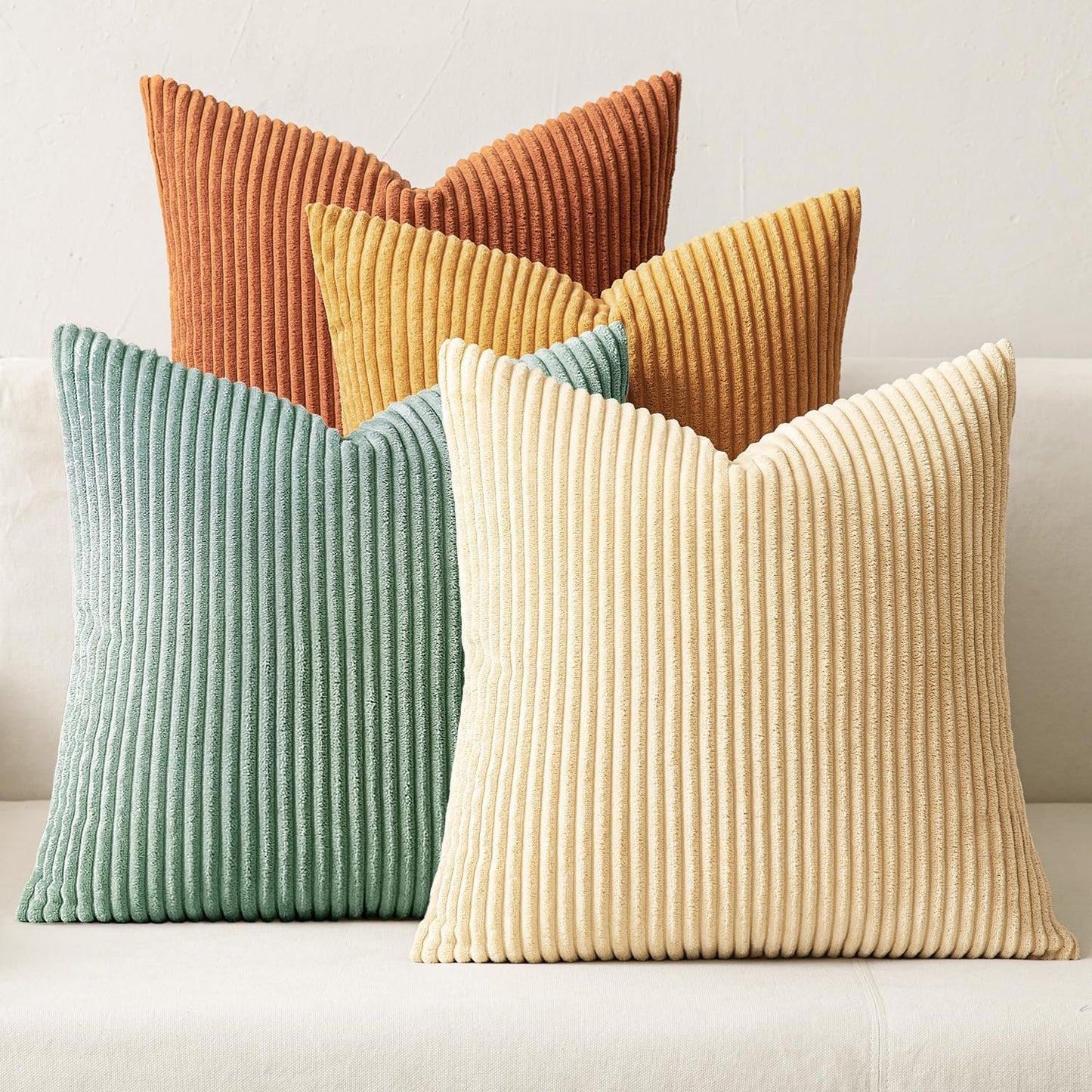 MIULEE Boho Farmhouse Throw Pillow Covers for Modern Decor