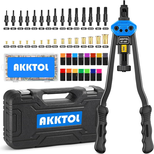 AKKTOL Rivet Nut Tool Kit for Sheet Metal and Automotive Work