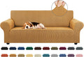 KEKUOU Stretch Sofa Cover Slipcover for 3 Cushion Sofa - Durable Fit