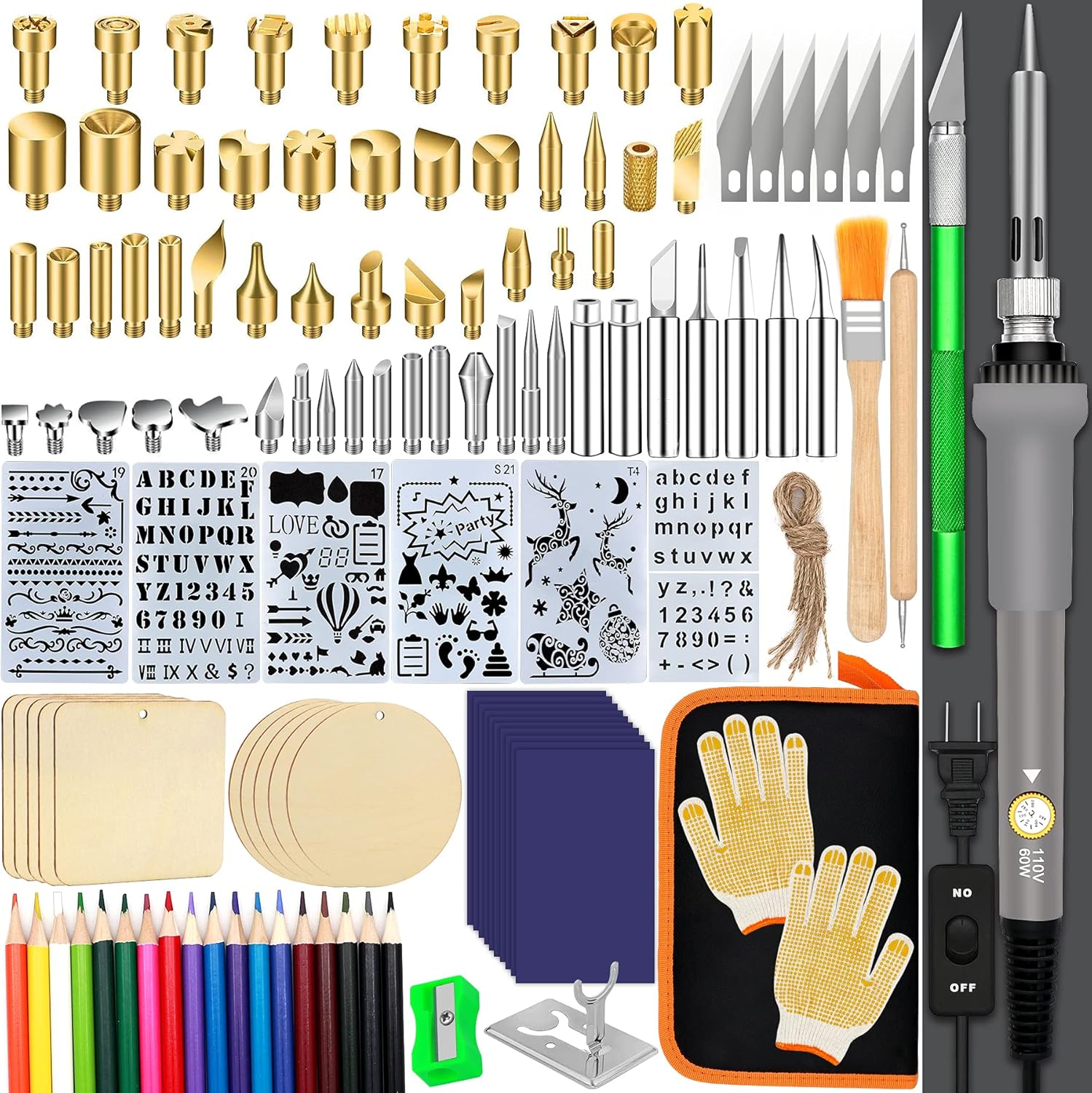 137PCS Wood Burning Kit for Creative DIY Projects and More
