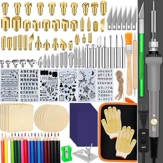 137PCS Wood Burning Kit for Creative DIY Projects and More