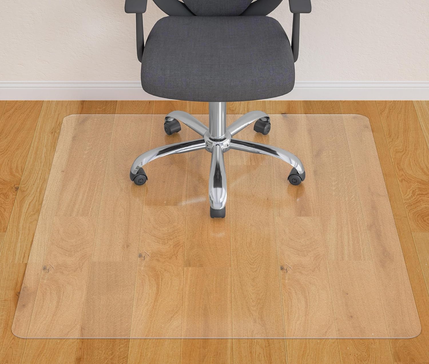 Easy Glide 48x48 Clear Office Chair Mat for Hardwood Floors - HOMEK