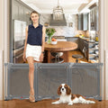 24 Inch Tall Freestanding Dog Gate - Foldable 60in Wide Step Over