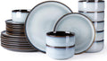 Ceramic Dinnerware Set for 8 - Reactive Glaze, Chip Resistant