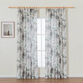 Pinch Pleated Floral Curtains 84 in Length - Light Filtering Drapes