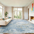8x10 Area Rugs for Living Room Modern Abstract Washable Rug - Low Pile