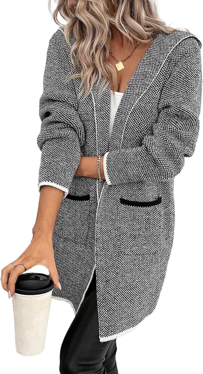 Sidefeel Womens Fall Outfits Long Sleeve Open Front Cardigan