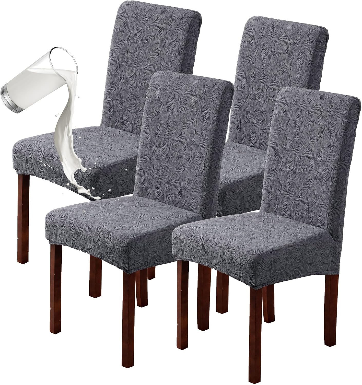 Genina 100% Waterproof Dining Room Chair Covers Set of 4