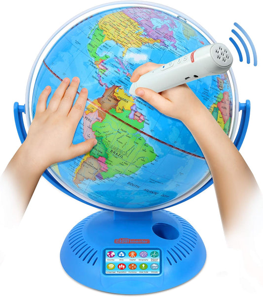 Interactive 9 Globes for Kids with Smart Pen - Fun Learning Toy