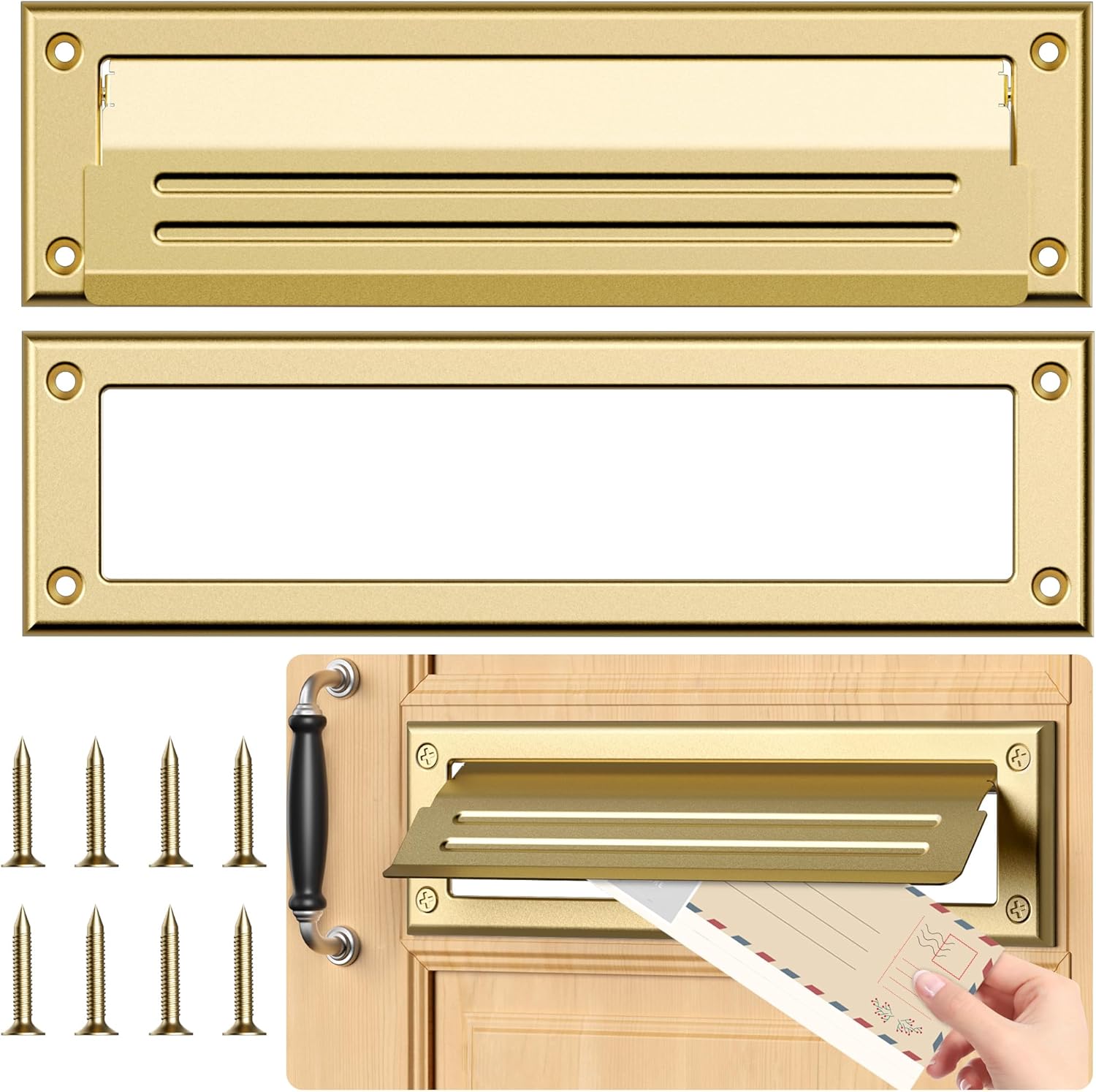 13 inch Mail Slot for Front Door - Stainless Steel Design
