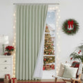 Soft Green Pinch Pleat Blackout Curtains 60in x 90in - Room Darkening