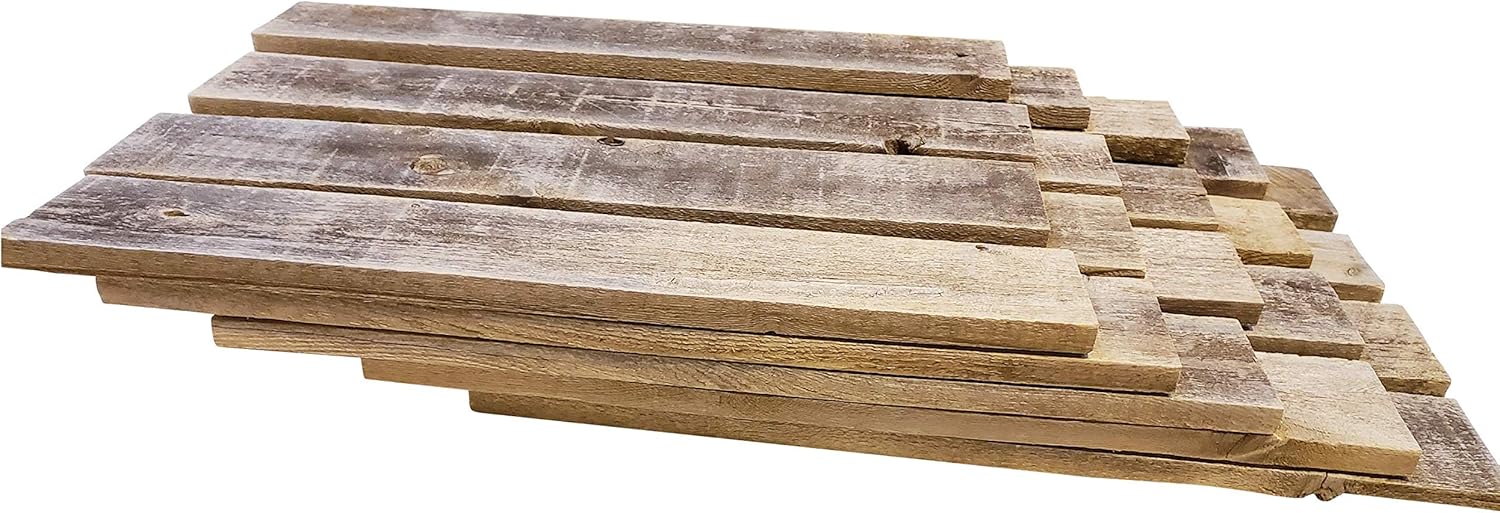 Rustic Weathered Reclaimed Wood Planks for DIY Crafts and Decor