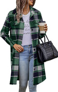 PRETTYGARDEN Womens Plaid Shacket Jacket - Cozy Oversized Layer