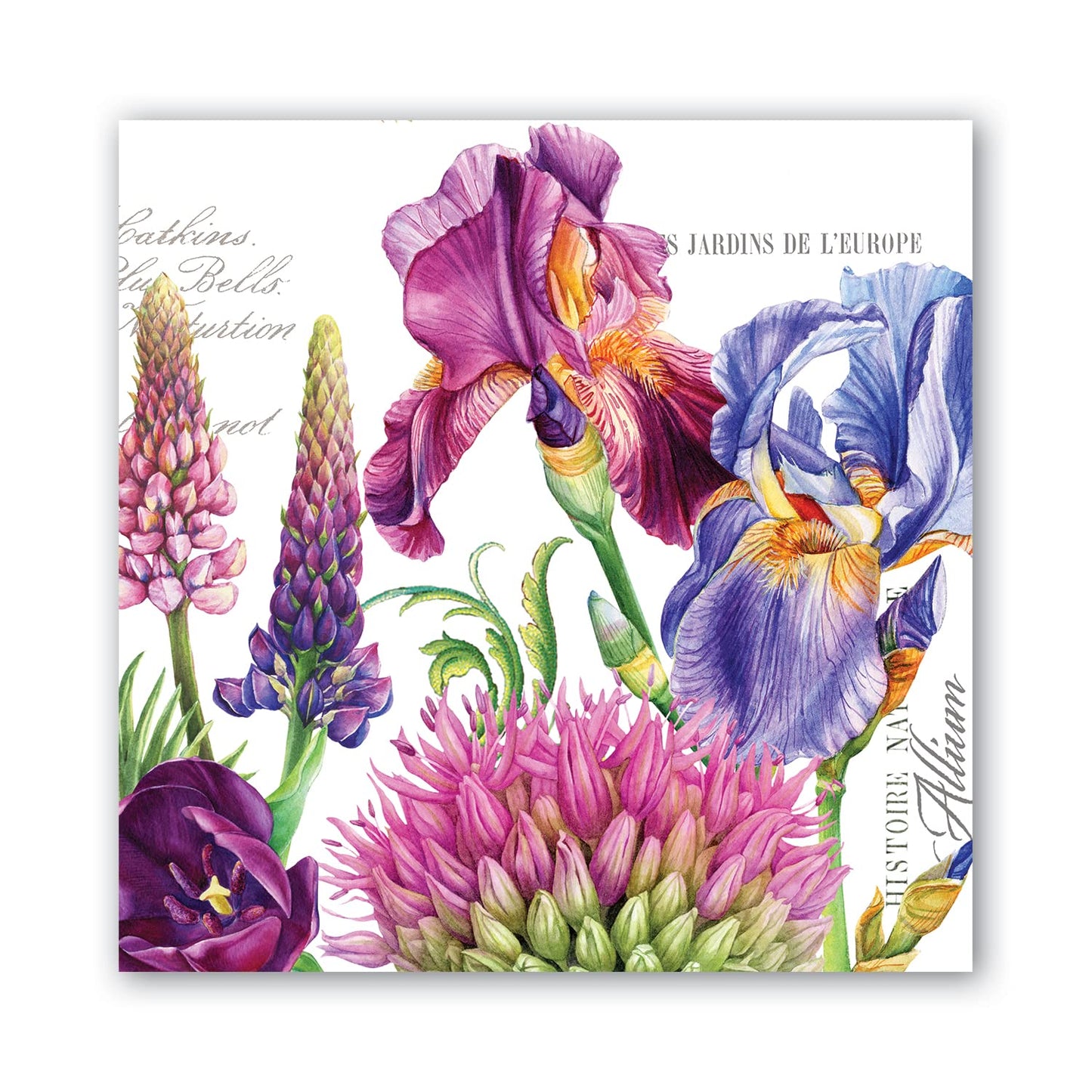 Michel Design Cocktail Napkins, Deborah's Garden Theme