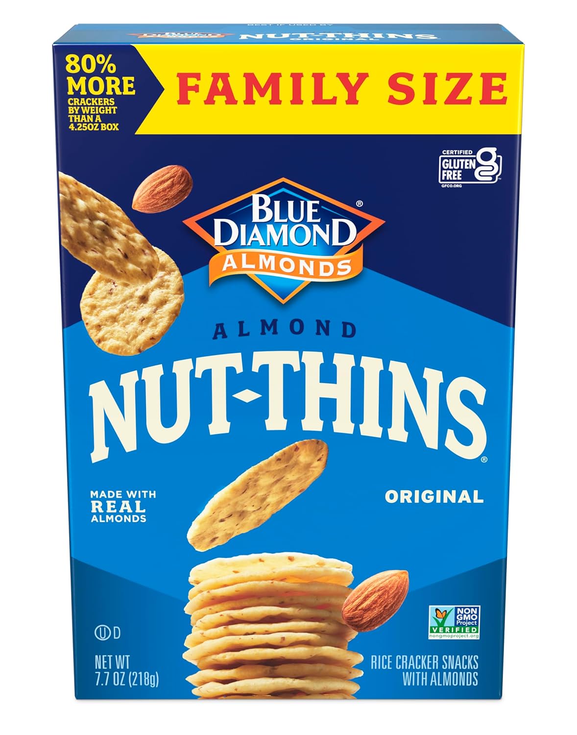 Blue Diamond Almonds Nut-Thins Original Gluten Free Cracker Crisps