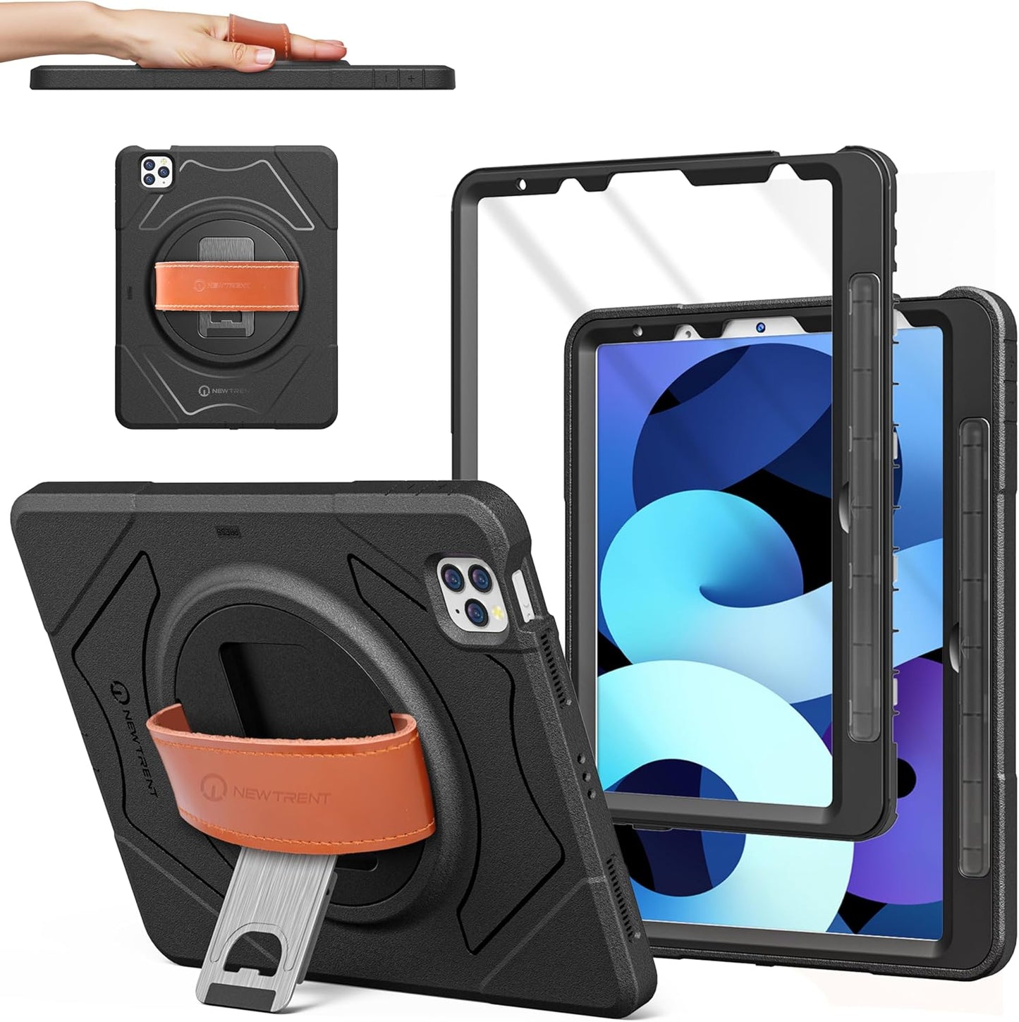 New iPad Pro 11 4th Gen Case with Pencil Holder and Kickstand