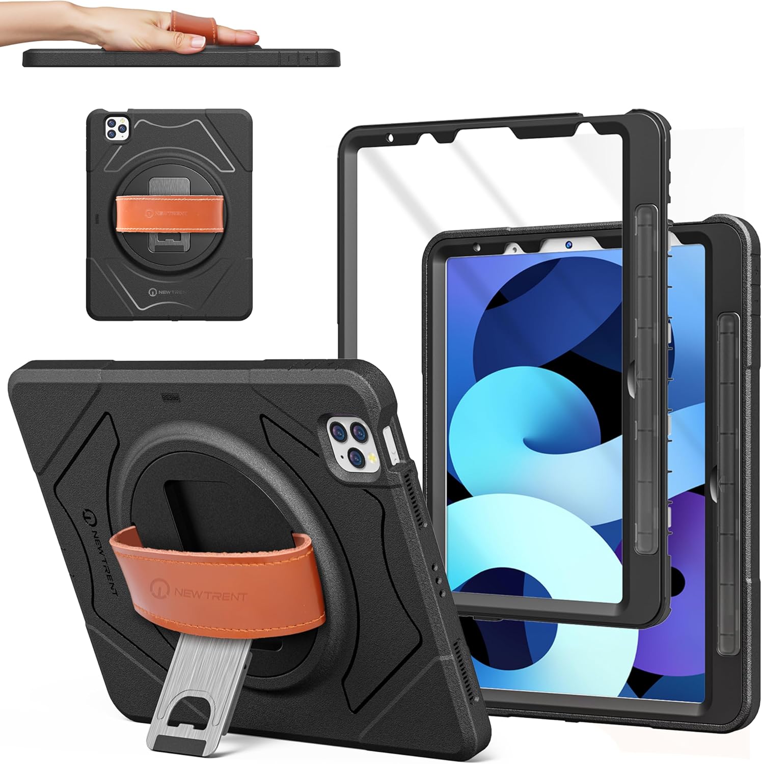 New iPad Pro 11 4th Gen Case with Pencil Holder and Kickstand